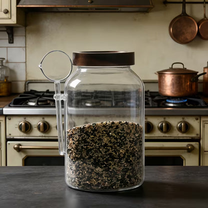 3-Piece 3800ML High Borosilicate Glass Storage Jar Set