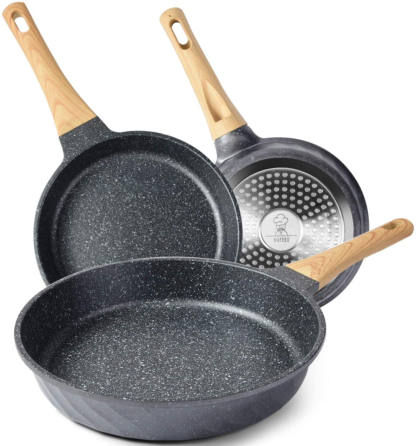 Frying Pans Nonstick, Induction Granite Skillet Pans