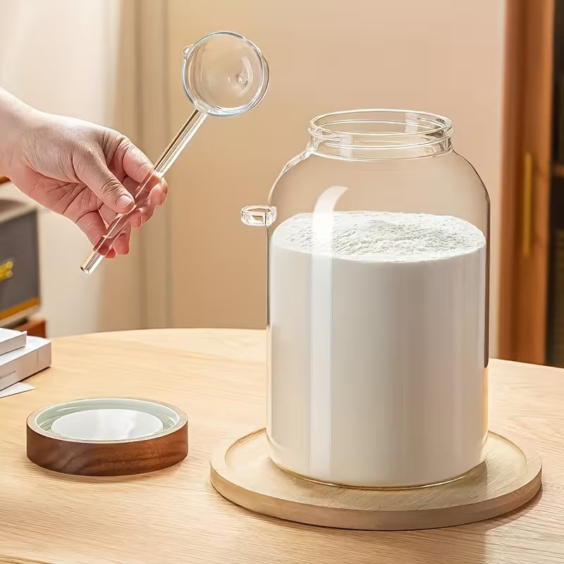 3-Piece 3800ML High Borosilicate Glass Storage Jar Set