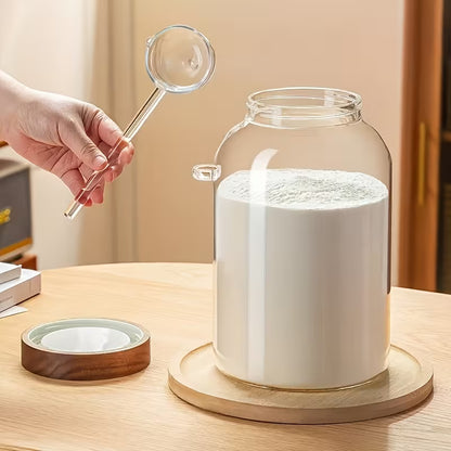 3-Piece 3800ML High Borosilicate Glass Storage Jar Set