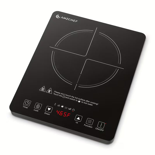 1800W Single Induction Cooktop, Portable Countertop Induction Stove with Touch Controls, Adjustable Heat Levels, Timer & Overheating Protection