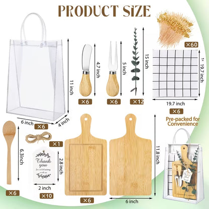 6 Sets Bridal Shower Cheese Board Favor Gifts
