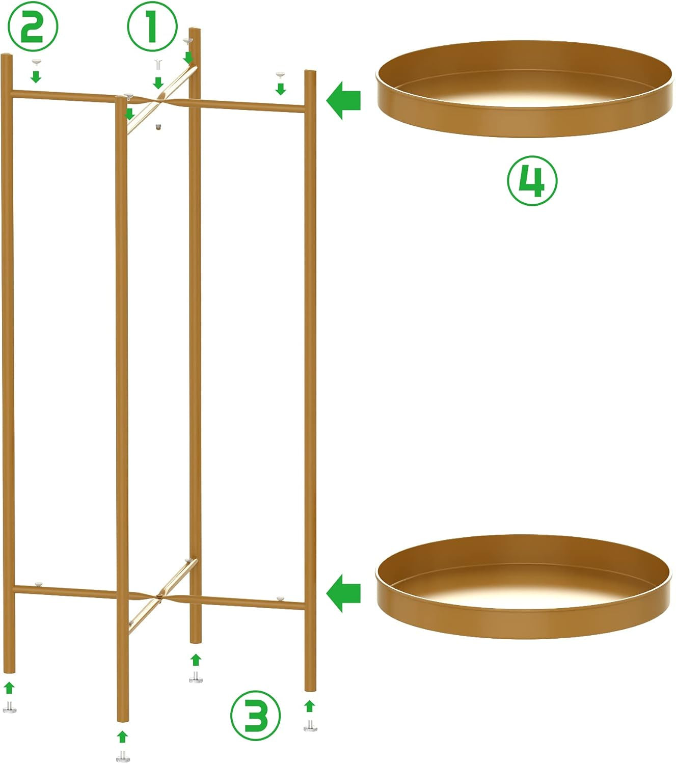 2 Tier Plant Stand Indoor Outdoor - 10.5In Width 24In Tall Flower Pot Rack