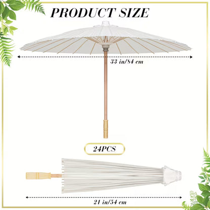 24-Pack 33-Inch Decorative Paper Umbrellas