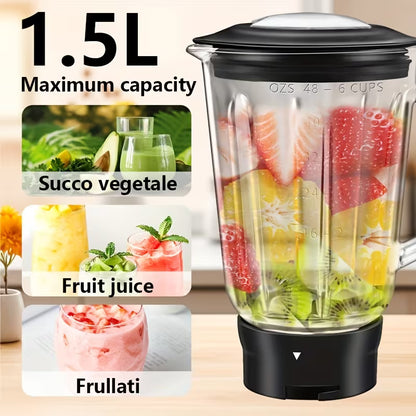 6-in-1 Electric Stand Mixer – 400W, 6-Speed, 6.3QT Stainless Steel Bowl with Meat Grinder, Juicer & Noodle Accessories
