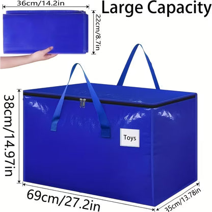 8-Pack Extra-Large Moving Bags with Lids – Heavy-Duty Storage Totes