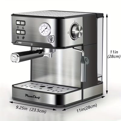 20-Bar Professional Espresso Machine with Milk Frother – ESE Pod Compatible, Dual Shot Coffee Maker with 54 oz Removable Water Tank