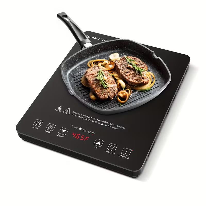 1800W Single Induction Cooktop, Portable Countertop Induction Stove with Touch Controls, Adjustable Heat Levels, Timer & Overheating Protection