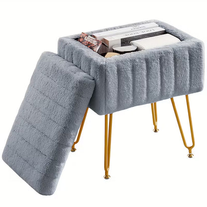 Soft Faux Fur Storage Chair