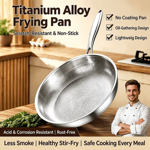 12-Inch Premium Titanium Frying Pan with Lid