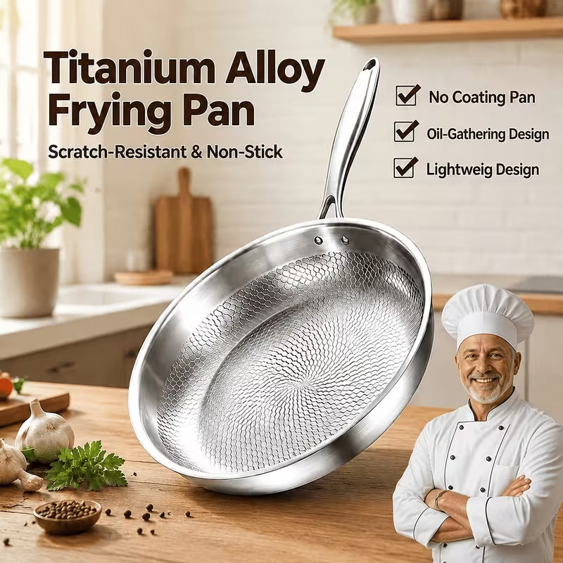 12-Inch Premium Titanium Frying Pan with Lid