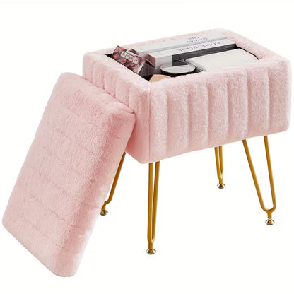 Soft Faux Fur Storage Chair
