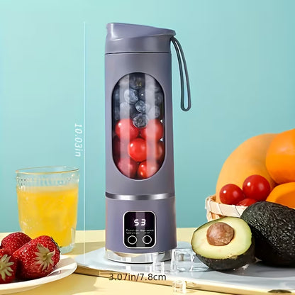 Portable USB Rechargeable Blender – Personal Mini Juicer for Fruits & Vegetables, 10–16.91 oz