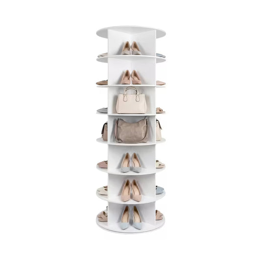 7-Tier 360° Rotating Shoe Rack – Spinning Shoe Organizer & Vertical Storage Tower