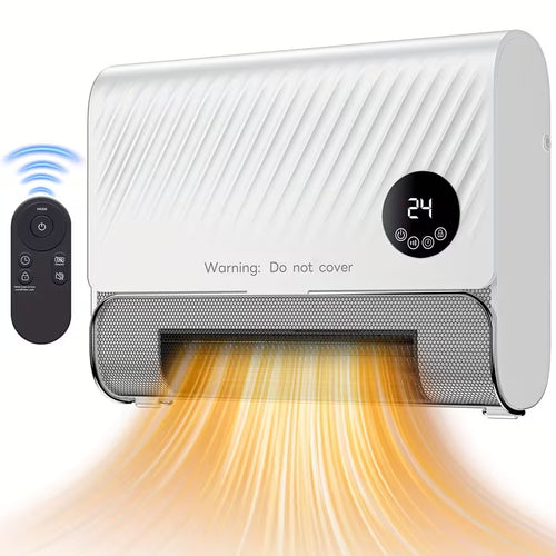 1500W Wall-Mounted Electric Heater with Remote Control