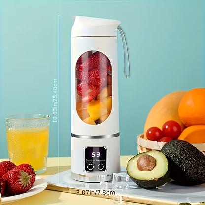 Portable USB Rechargeable Blender – Personal Mini Juicer for Fruits & Vegetables, 10–16.91 oz
