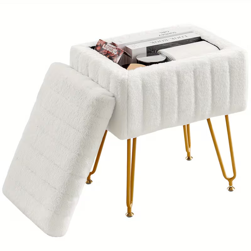 Soft Faux Fur Storage Chair